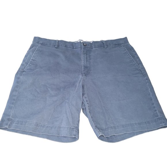 CT241 MEN'S CHAPS CHINO NAVY COASTLAND WASH SHORTS 38 - Picture 1 of 4
